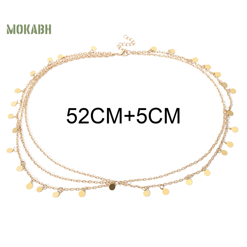 Chuỗi Dây Xích Tròn Nhiều Lớp Bằng Hợp Kim Đeo Đầu Phụ Kiện Múa Cho Nữ