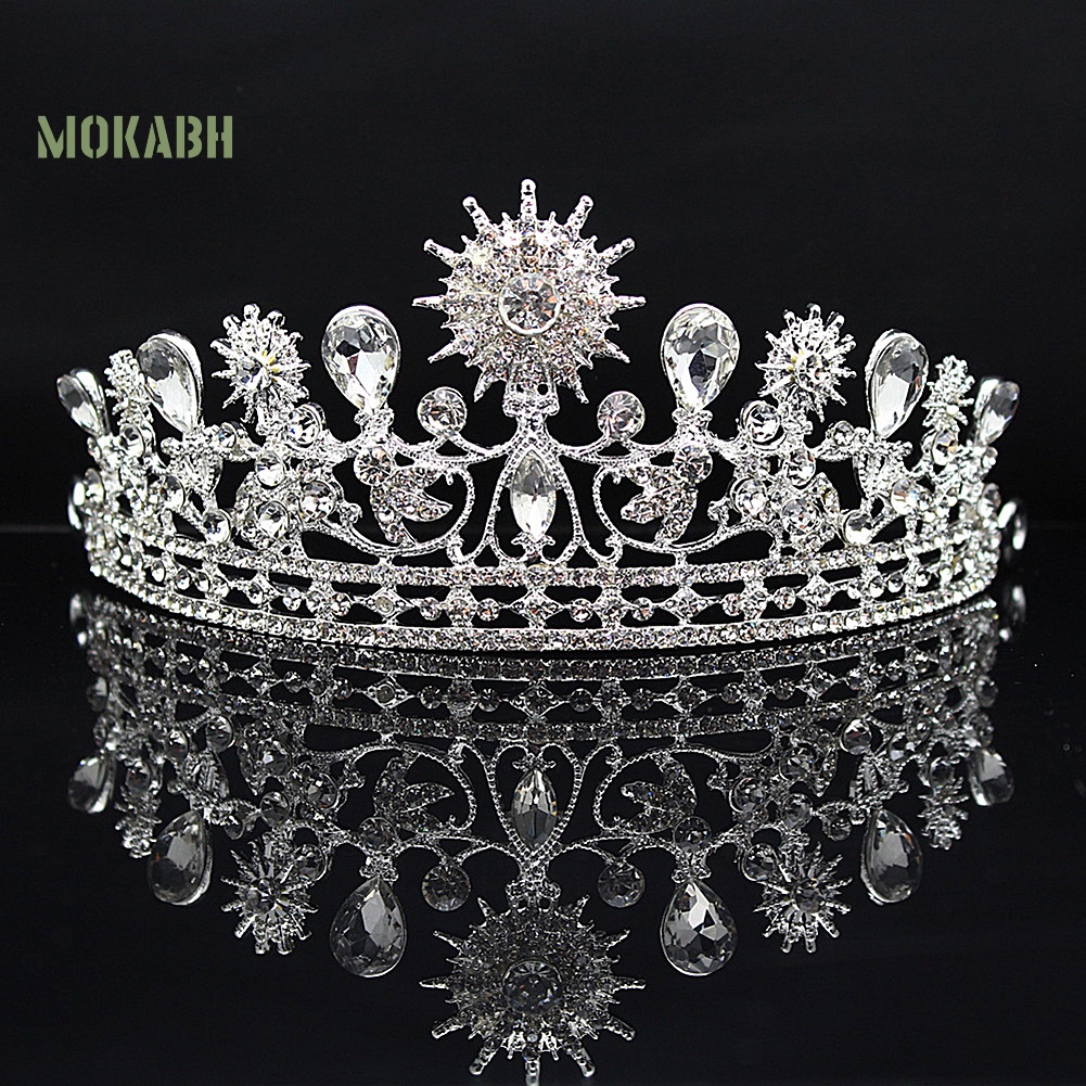 Vương Miện Cài Tóc Đính Đá Phong Cách Vintage Cho Cô Dâu