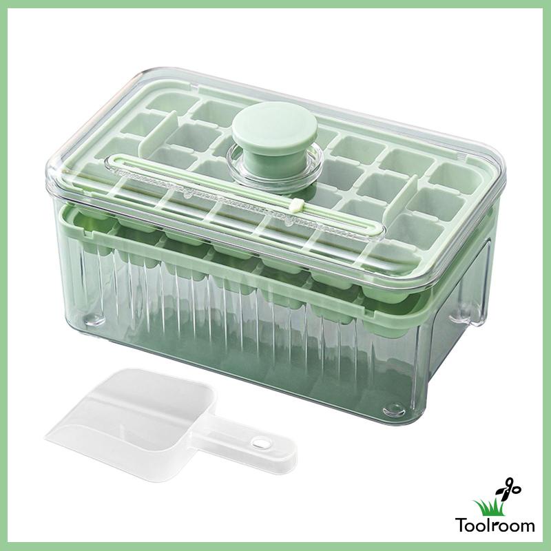 Khay Làm Đá Viên Dạng Nhấn Tiết Kiệm Không Gian Có Thể Tái Sử Dụng