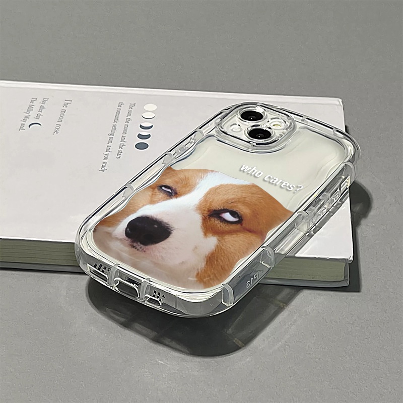 Ốp Điện Thoại Silicone Mềm Trong Suốt Chống Sốc In Hình Chú Chó Arrogant Cho IPhone 14 13 12 11 Pro Max XS X XR 8 + 7 Plus