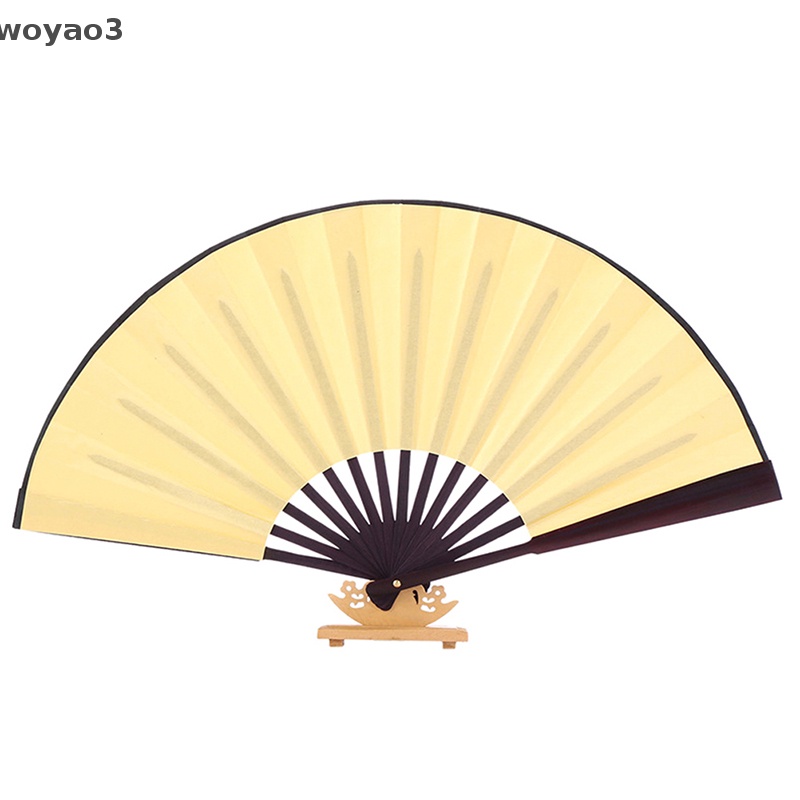 Quạt Xếp Cầm Tay Bằng Vải Lụa Trơn Phong Cách Trung Hoa Trang Trí Tiệc Cưới
