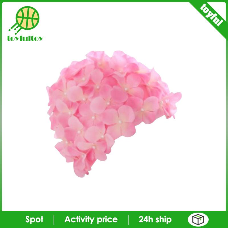[Toyfulcabin] Mũ Bơi Đính Hoa Thời Trang Thích Hợp Làm Quà Tặng Kỳ Nghỉ
