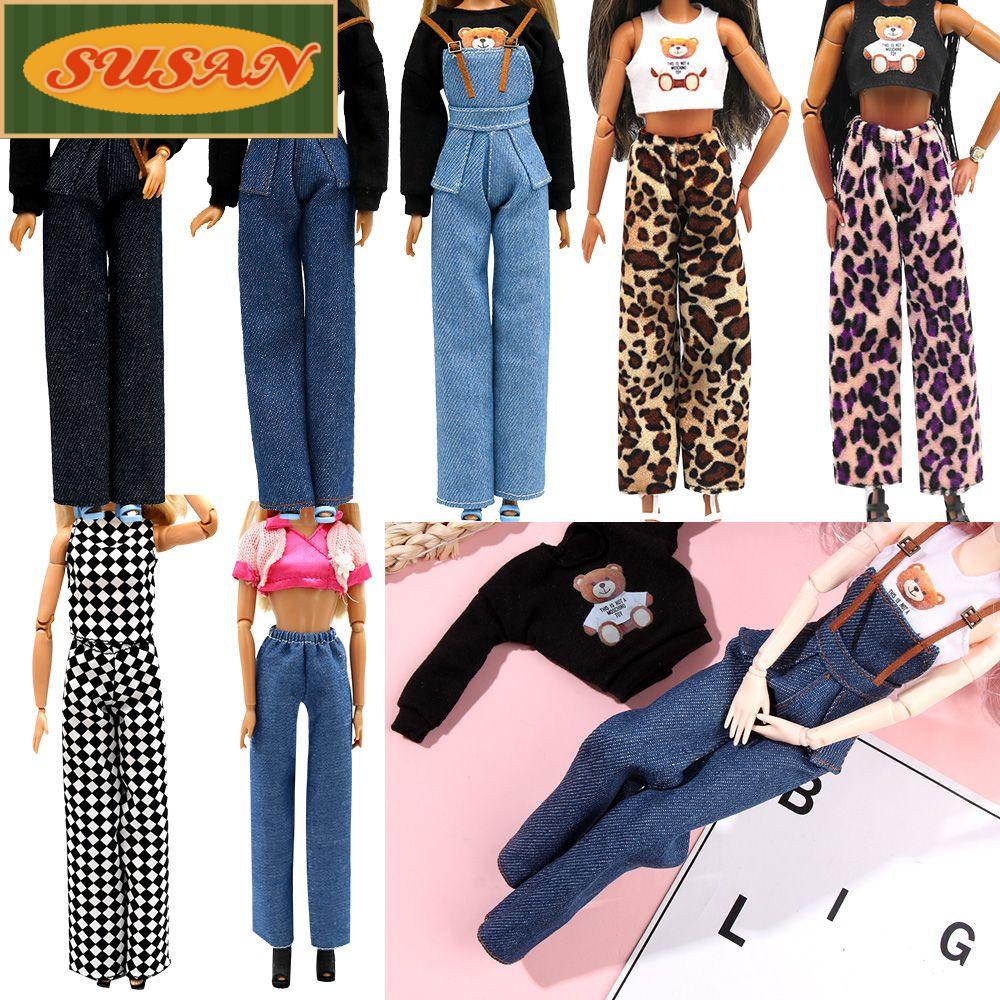 Bộ Quần Áo Cho Búp Bê SUSANS Họa Tiết Da Báo