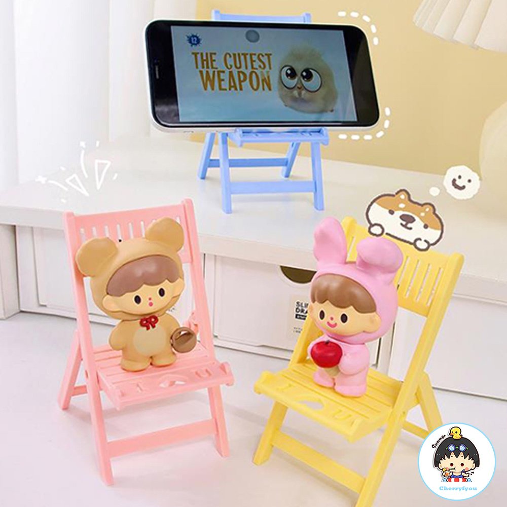 Giá Đỡ Điện Thoại Để Bàn Màu Kẹo Ngọt Họa Tiết Hoạt Hình Sáng Tạo