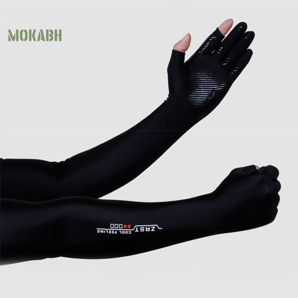 1 Cặp Găng Tay Dài Bằng Silicone Chống Trượt Họa Tiết In Chữ Dành Cho Nam