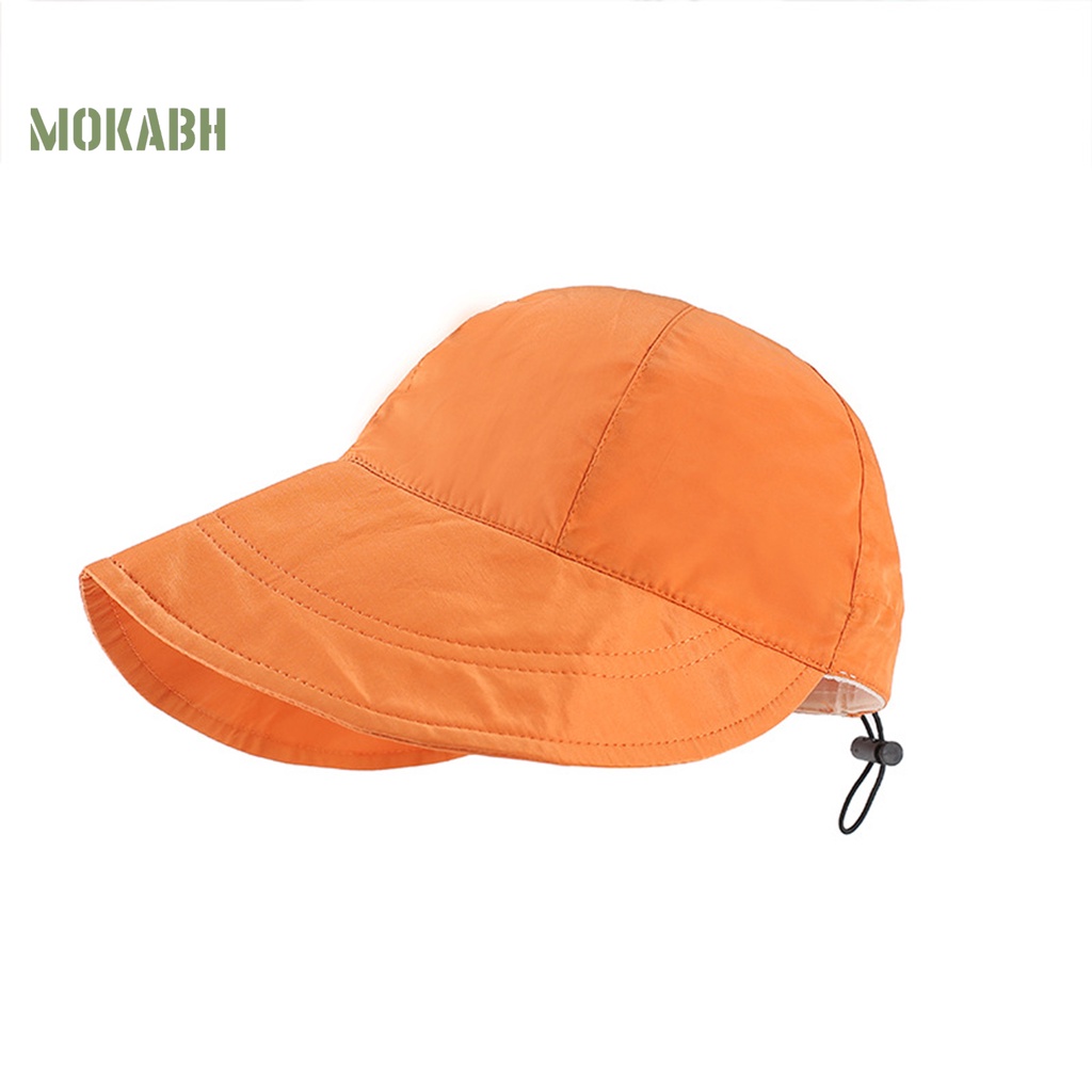 Mũ Rộng Vành Chống Nắng Bằng Chất Liệu Mềm Mại Màu Trơn Thiết Kế Dây Rút Tùy Chỉnh Nhanh Khô Thời Trang Mùa Hè Cho Nữ