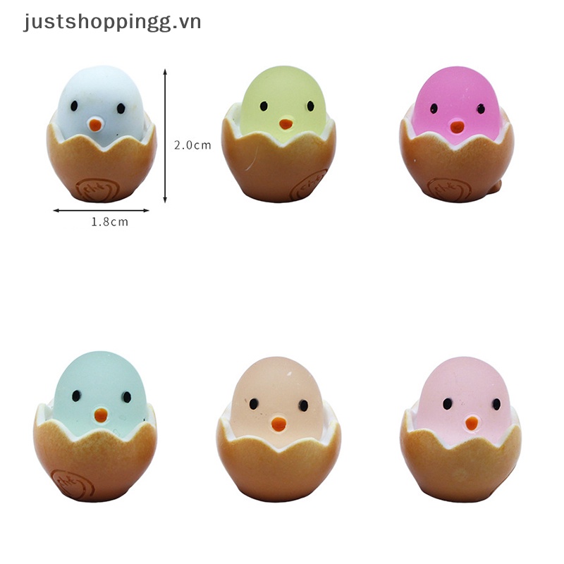 Bộ 2 Đồ Chơi Trang Trí Hình Gà Con Phát Sáng Trong Bóng Tối DIY