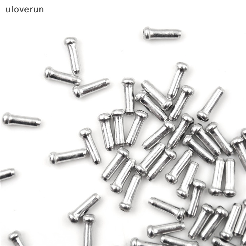 Set 100 Đầu Bọc Dây Phanh Xe Đạp Bằng Nhôm Màu Bạc