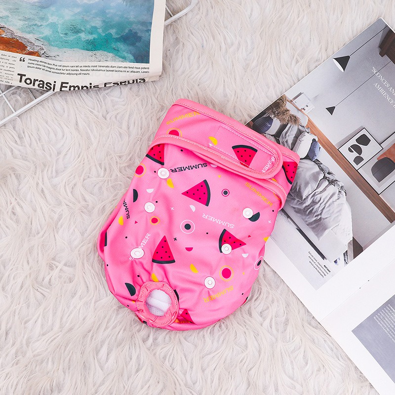 [Calamus] Tã Quần Thoáng Khí In Họa Tiết Trái Cây Dễ Thương Có Thể Giặt Lại Phù Hợp Cho Cún Cưng Cỡ Nhỏ Và Vừa