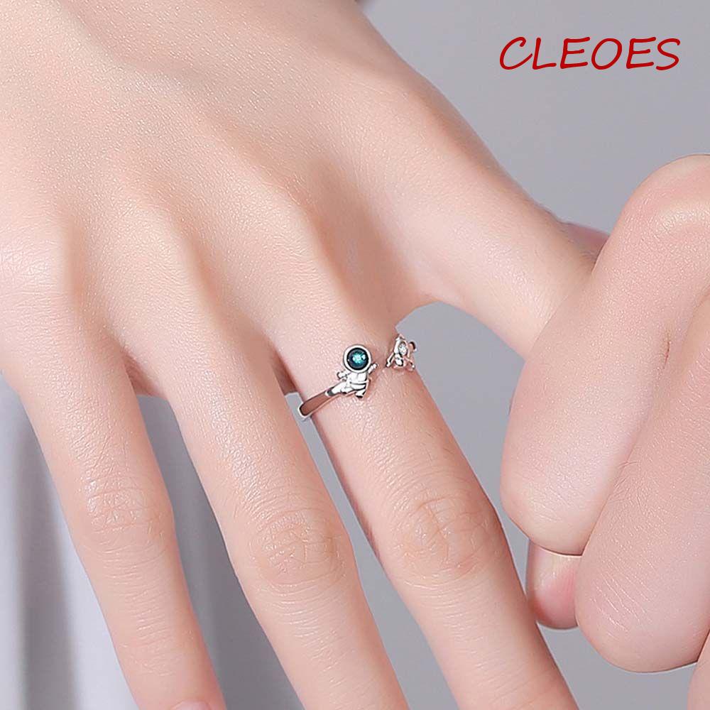 Nhẫn Mở Hình Ngôi Sao Thanh Lịch Cổ Điển Có Thể Điều Chỉnh Cho Cặp Đôi