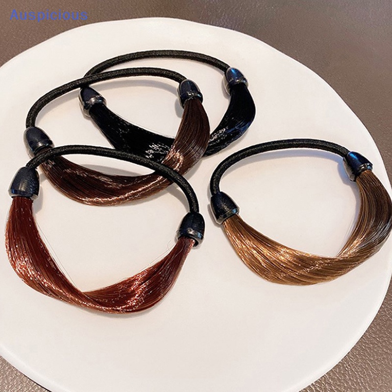 Dây Cột Tóc Đuôi Ngựa Giả Bằng Cao Su Phong Cách Hàn Quốc Thời Trang Cho Nữ