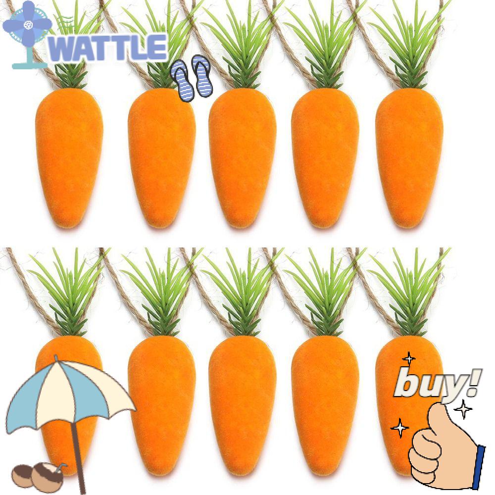 Set 10 Phụ Kiện Treo Trang Trí Tiệc Hình Củ Cà Rốt Bằng Xốp Dễ Thương