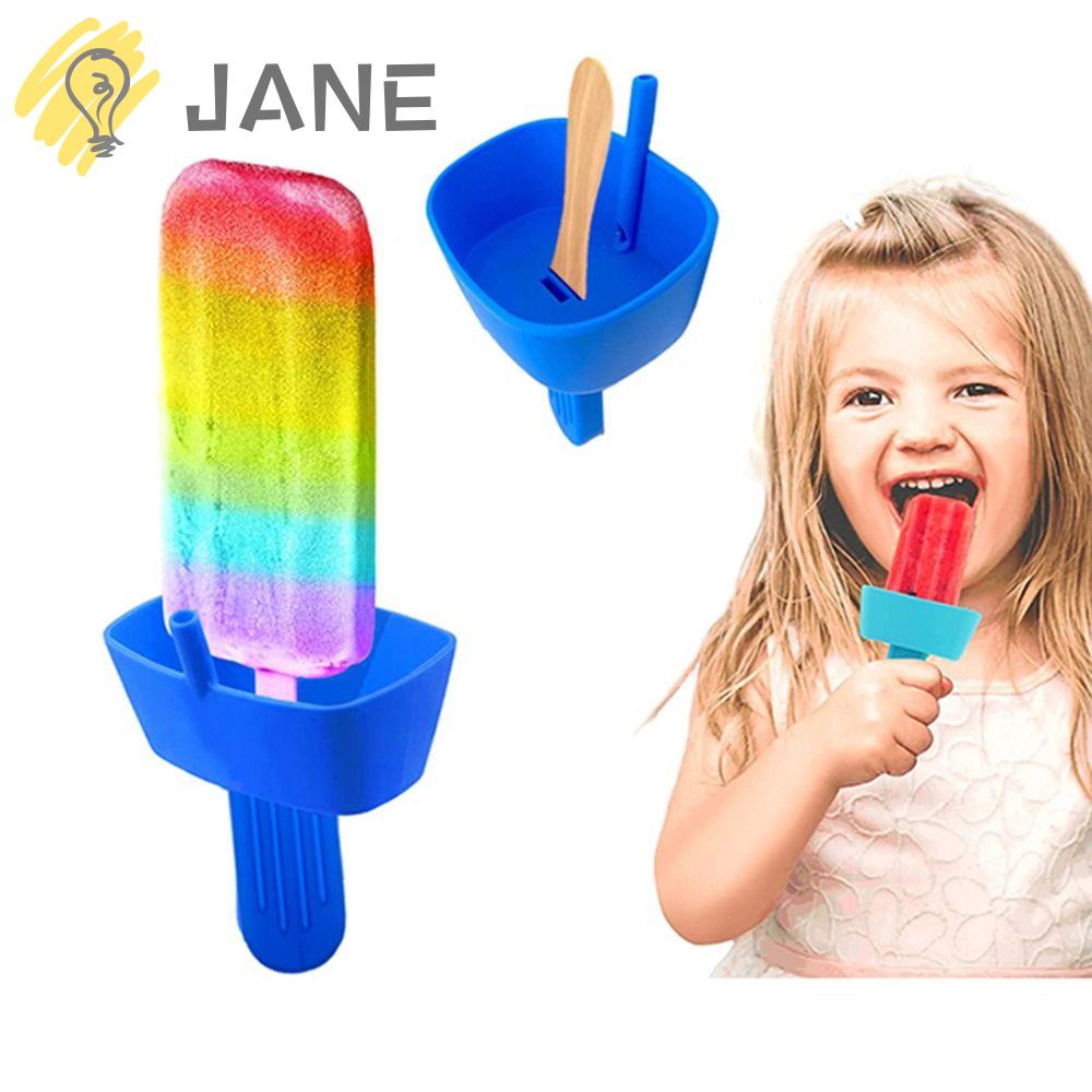 Jane Set 2 Khay Làm Kem Que Bằng Silicon Hai Ngăn Chống Bụi Chống Nhỏ Giọt
