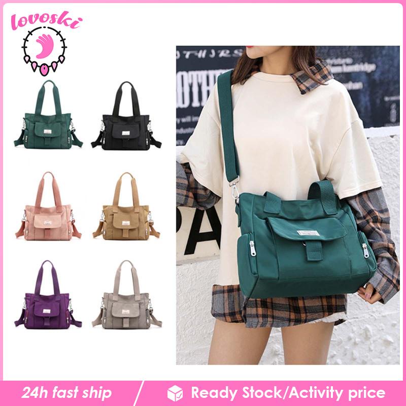 [Lovoski] Túi Xách Đeo Vai Bằng Nylon Phong Cách Thời Trang Dành Cho Nữ