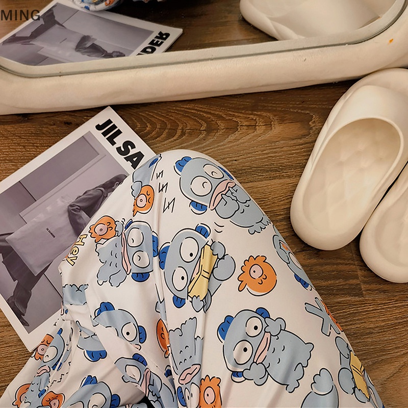 Ming Quần Ngủ Dáng Rộng Thoáng Khí Mùa Hè In Hình Cá Lạ Hoạt Hình Mặc Ở Nhà Giải Trí Có Thể Worn