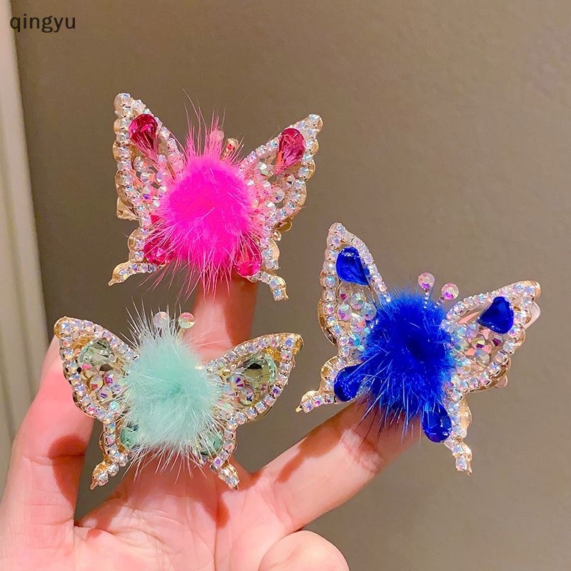 Kẹp Tóc Hình Bướm 3D Đính Đá Có Thể Tháo Rời Thanh Lịch Cho Nữ