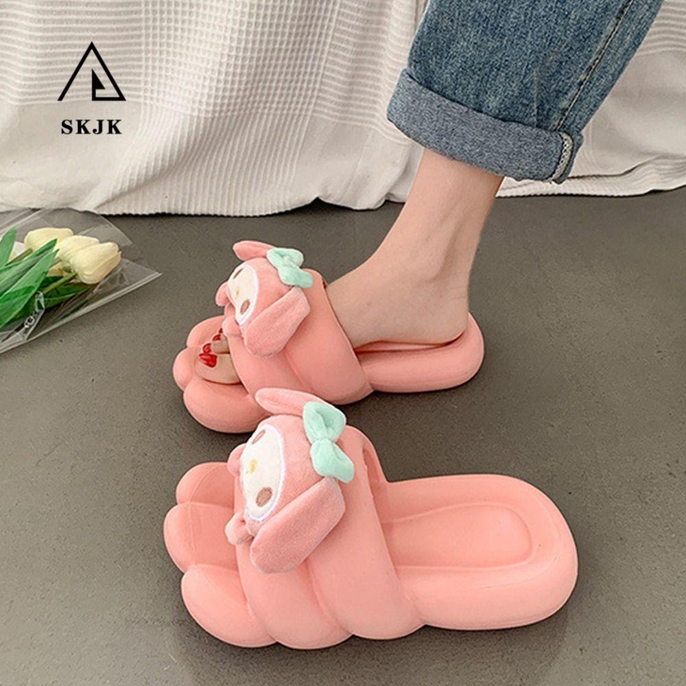 Dép Đế Mềm Họa Tiết Hoạt Hình Cinnamoroll Phong Cách Hàn Quốc Cho Nữ