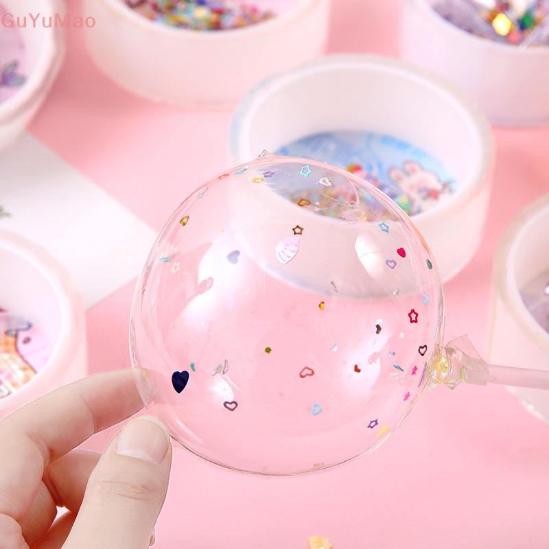 [cxGUYU] Cuộn Băng Dính Nano Kèm Ống Hút Làm Đồ Chơi Thủ Công DIY Không Để Lại Dấu Vết Đa Năng PRTA