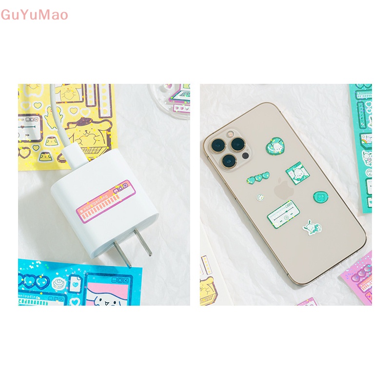 Bộ 3 Miếng Dán Hoạt Hình Kuromi Cinnamoroll Đáng Yêu Trang Trí Laptop