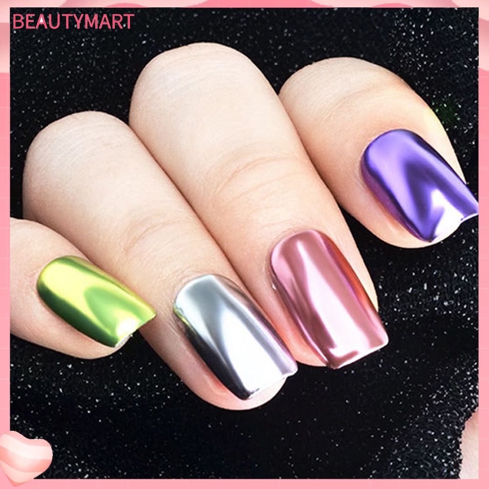 Bột Chrome Tráng Gương 12 Màu Siêu Mỏng Tạo Hiệu Ứng Trang Trí Móng Nghệ Thuật