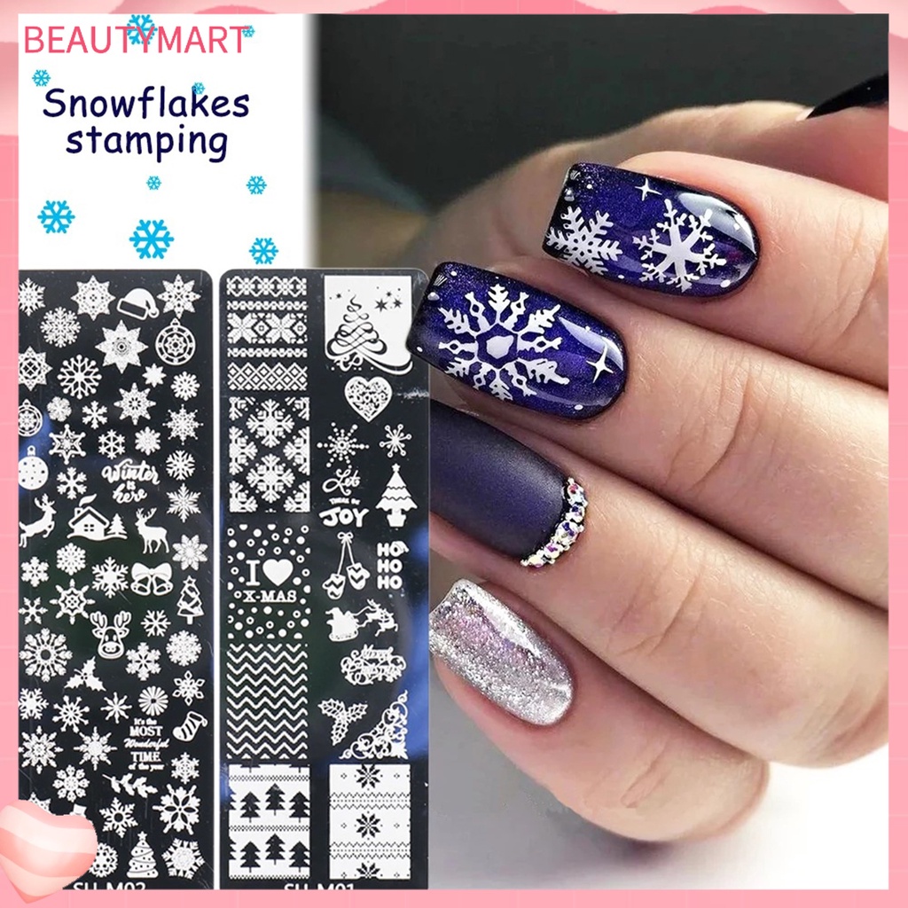 Khuôn In Họa Tiết Trang Trí Móng Tay Bằng Thép Không Gỉ Chống Rỉ Dễ Sử Dụng