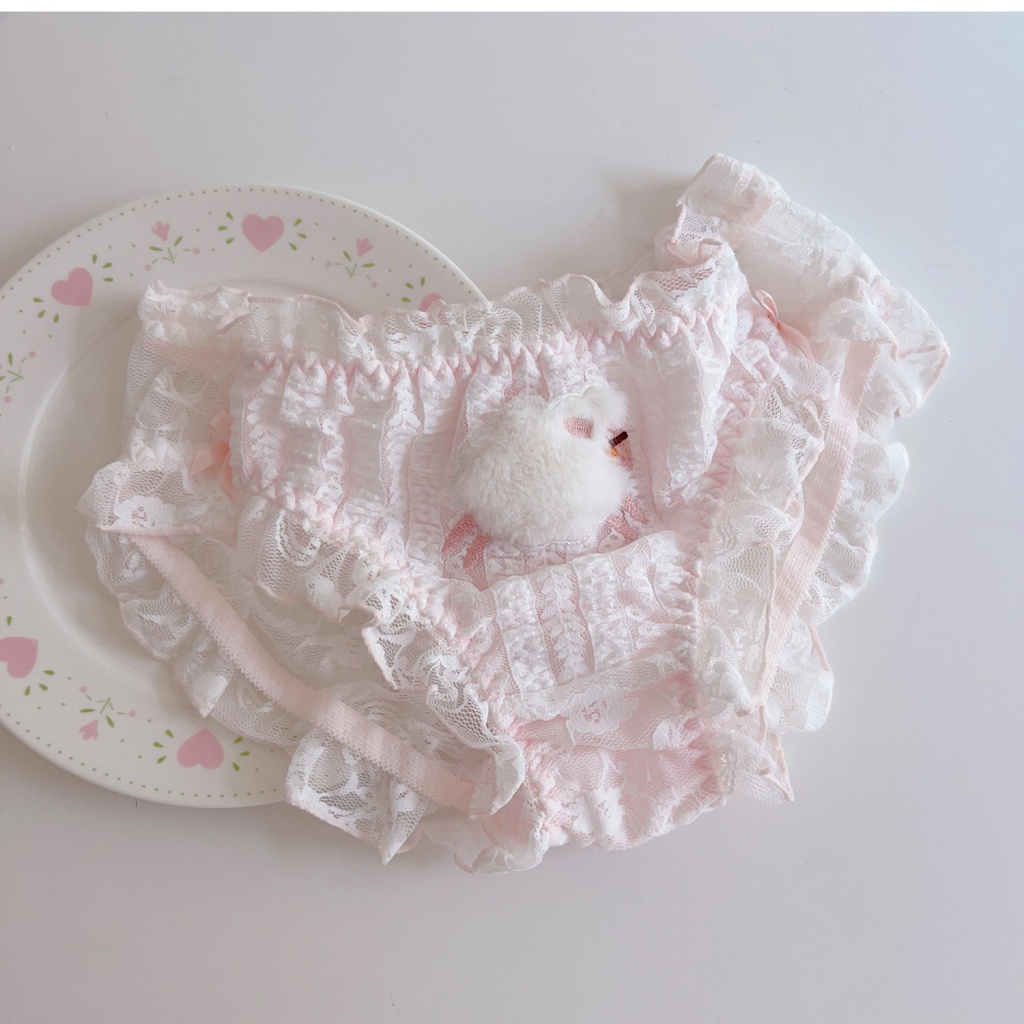 Quần Lót Ren Mỏng Thoáng Khí In Họa Tiết Hoạt Hình Phong Cách Lolita Nhật Bản Dễ Thương Cho Nữ