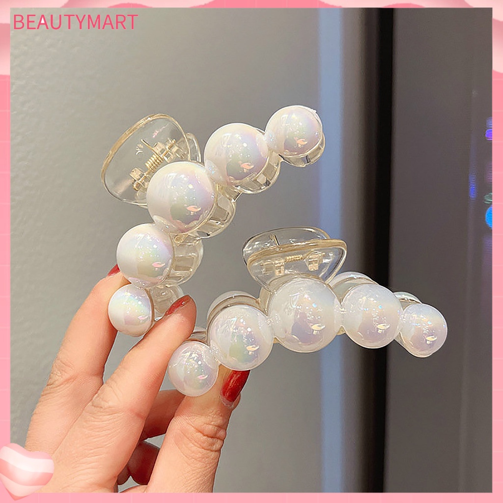 Kẹp Tóc Càng Cua Chống Trượt Đính Ngọc Trai Nhân Tạo Phong Cách Hoàng Gia Cho Nữ