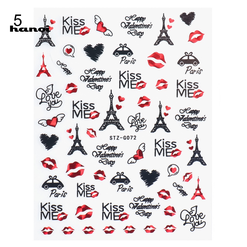 Miếng Dán Trang Trí Móng Tay Nhiều Màu Sắc Phong Cách Retro