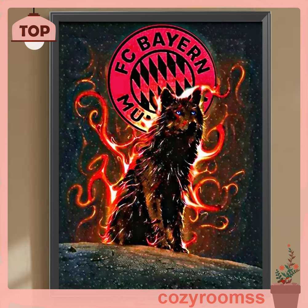 Tranh Đính Đá Kim Cương Toàn Bộ 5D DIY Hình Vẽ Sói Trang Trí Nhà Cửa