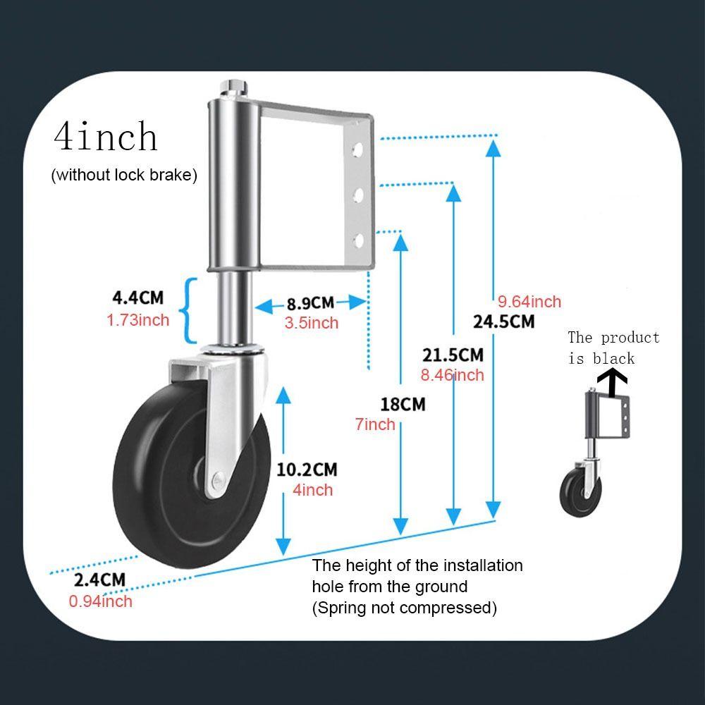 LET Set 2 Bánh Xe Hỗ Trợ Sức Chứa Lớn 220 Lbs Kích Thước 4 '' Màu Đen