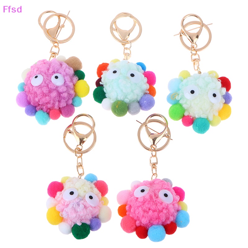 {Ffsd} Móc Khóa Hình Búp Bê Hoạt Hình Bằng Vải Lông Dễ Thương Trang Trí Ba Lô / Ô Tô * Bán Chạy