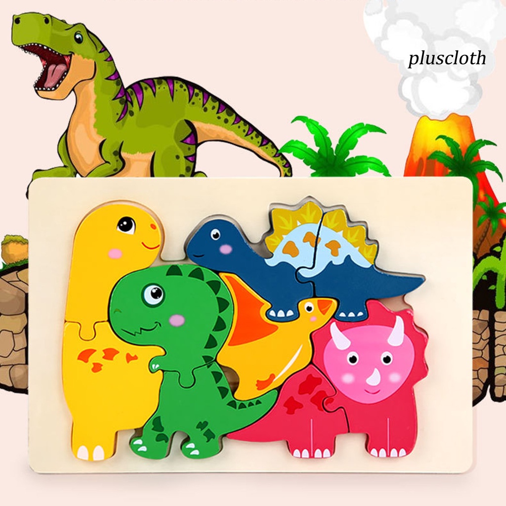 Đồ Chơi Lắp Ráp Hình Động Vật 3D Bằng Gỗ Ba Chiều Màu Sắc Tươi Sáng Giáo Dục Sớm Cho Bé