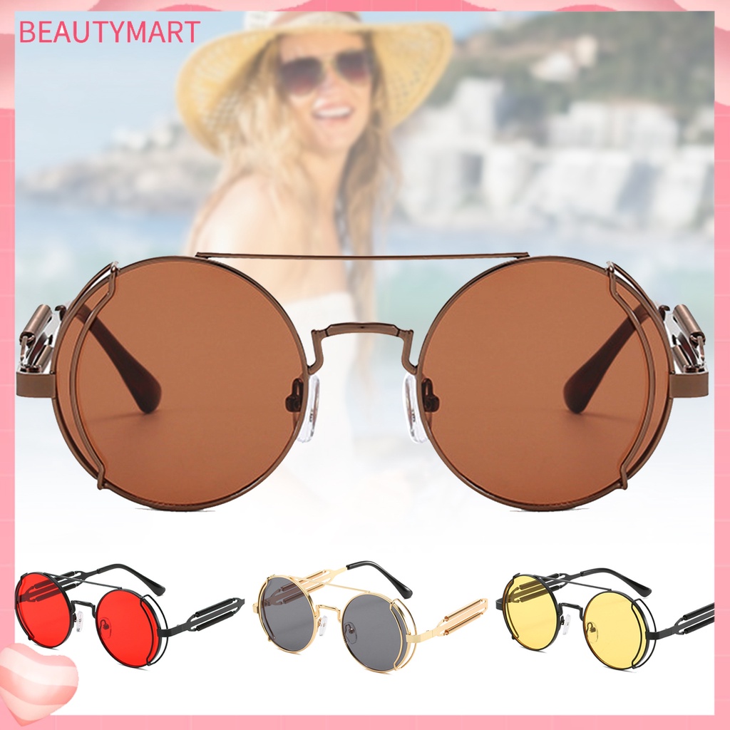 Kính Mát Gọng Kim Loại Tròn Phong Cách Vintage Thời Trang Cho Nam Nữ