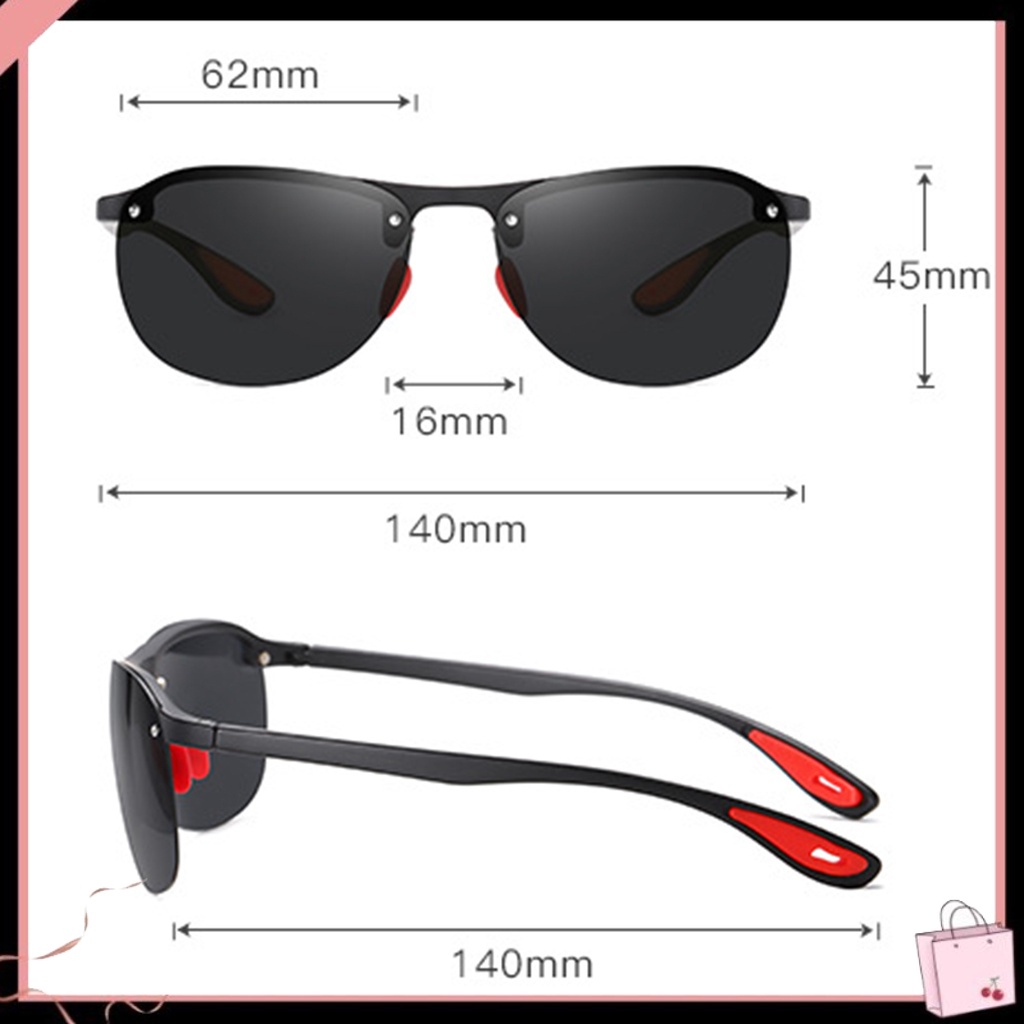 Kính Mát Phân Cực Chống Tia UV Hình Chữ Nhật Thời Trang Mùa Hè Cho Nam