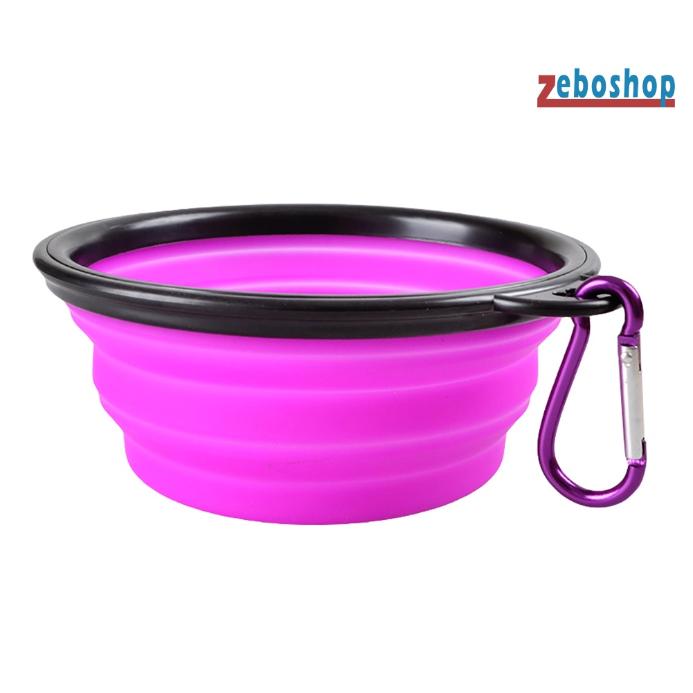 Cốc Đựng Thức Ăn / Nước Uống 2 Trong 1 Có Thể Gấp Gọn Tiện Dụng Mang Theo Du Lịch Cho Thú Cưng