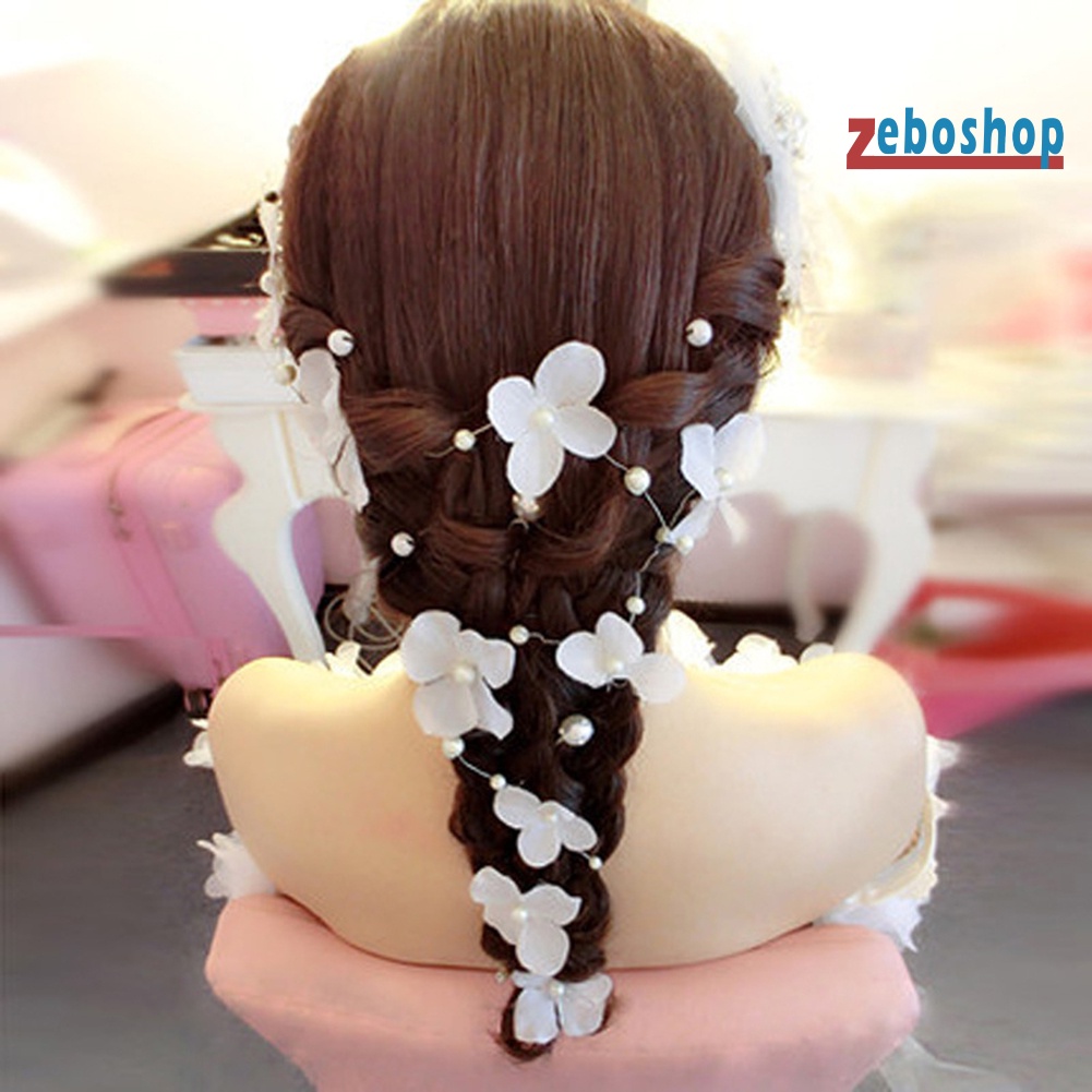 Cài Tóc Đính Hoa Và Ngọc Trai Giả Thời Trang Cho Nữ
