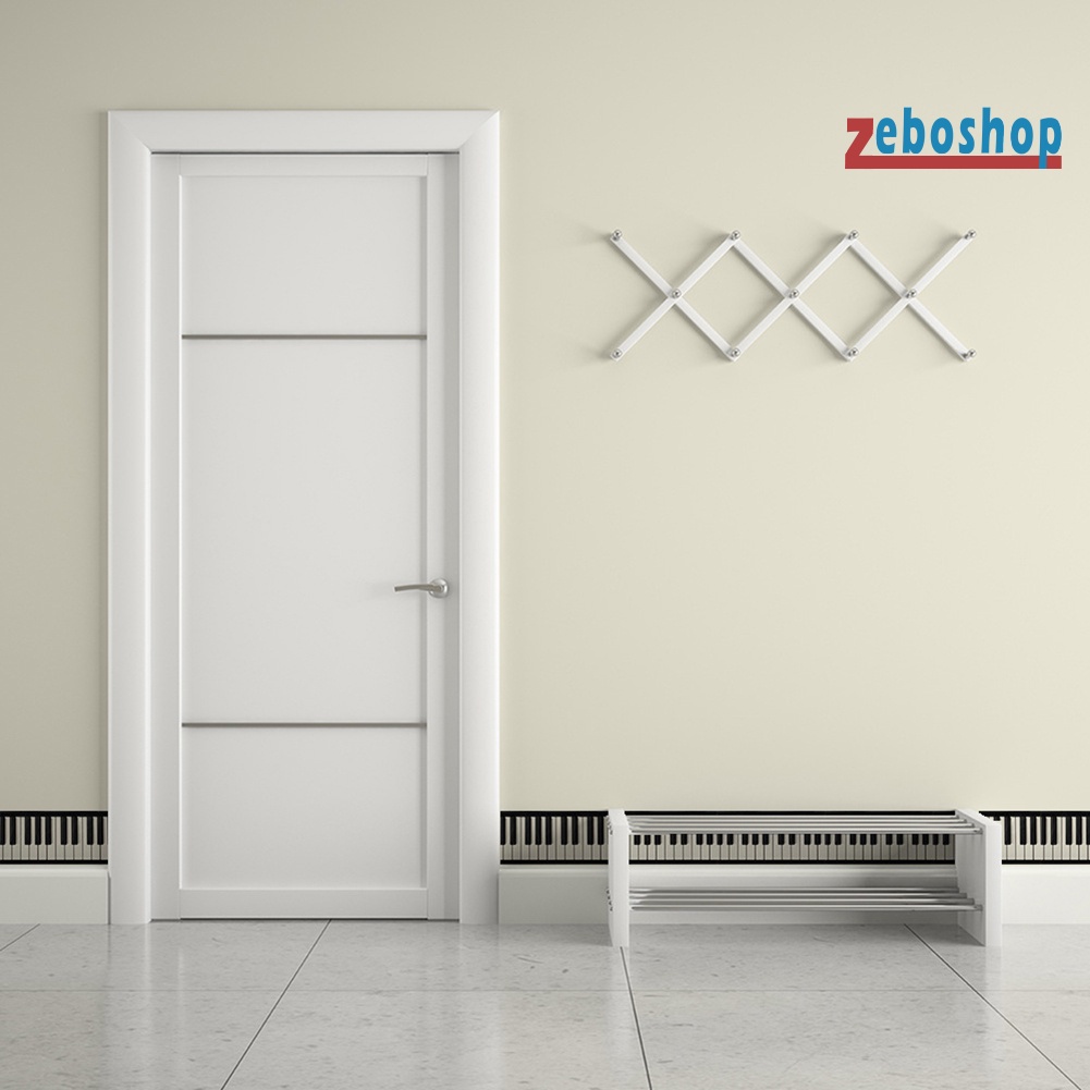 Đề Can 3D 200cm Màu Trắng Đen Hình Phím Đàn Piano Dán Tường Trang Trí