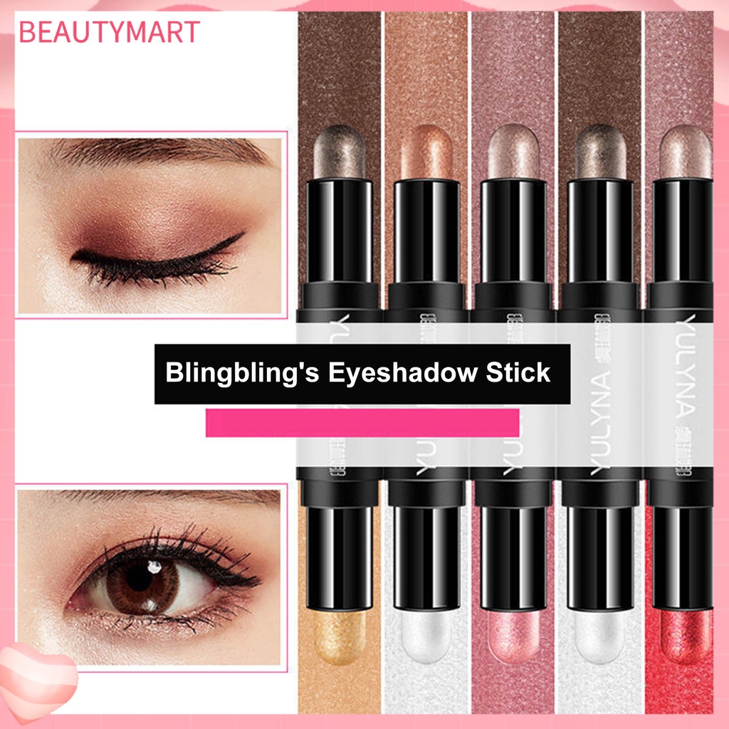 Phấn Mắt Dạng Thỏi Thiết Kế Hai Đầu Màu Gradient Lấp Lánh Chống Thấm Nước beautymart