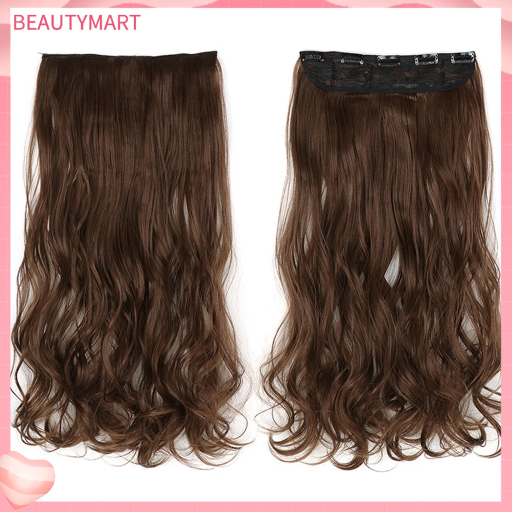 Bộ Tóc Giả 5 Kẹp Dài Mềm Mại Tự Nhiên Không Rơi Chịu Nhiệt Độ Cao