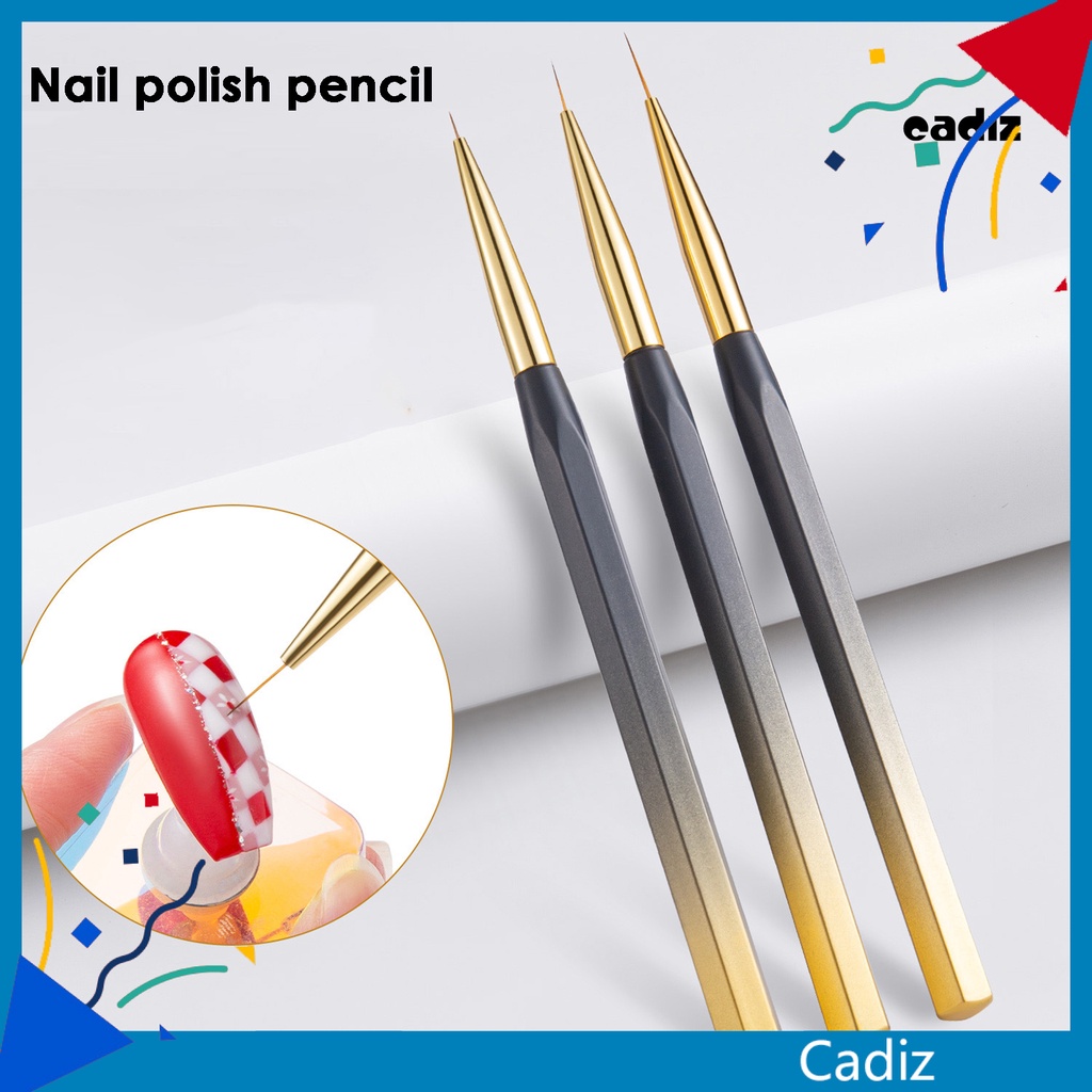 Set 3 Cọ Vẽ Móng Tay Nghệ Thuật Linh Hoạt Không Gây Khó Chịu Chuyên Dụng Cho Salon