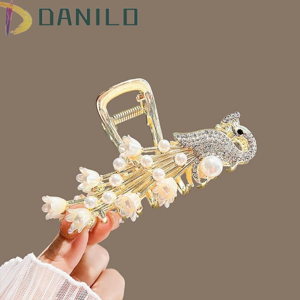 Danilo Kẹp Tóc Kim Loại Hình Thiên Nga Ngọt Ngào Sáng Tạo Cho Nữ|Kẹp Tóc Cỡ Lớn Phong Cách Hàn Quốc Thời Trang