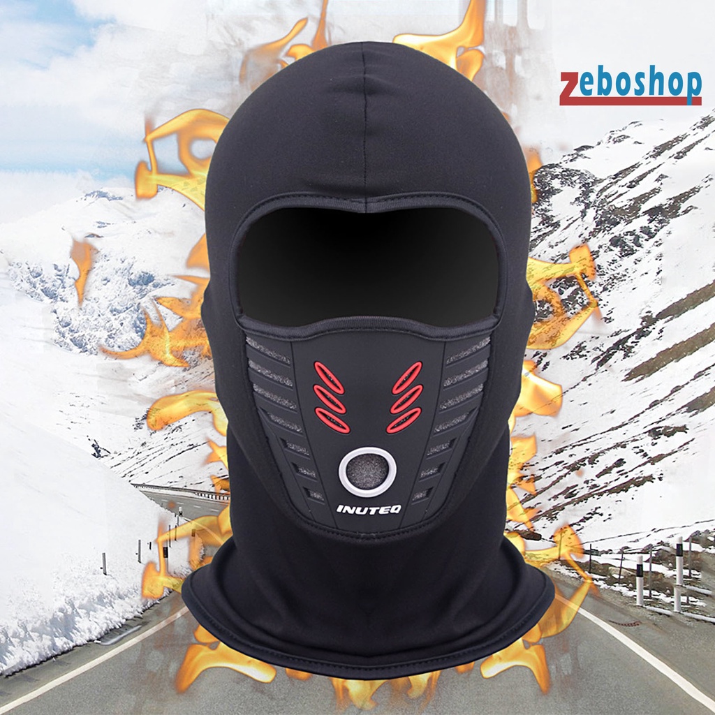 Mũ Balaclava Che Mặt Thoáng Khí Chống Bụi Giữ Ấm Mùa Đông Cho Nam Nữ Ốp