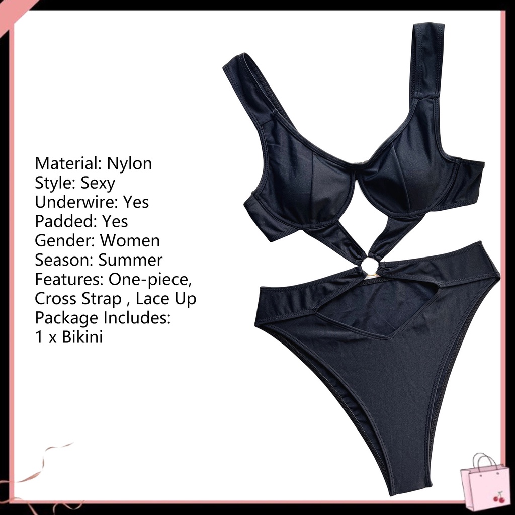 Bộ Đồ Bơi Mùa Hè Cắt Cao Siêu Mềm Với Giá Đỡ Thép Cho Nữ