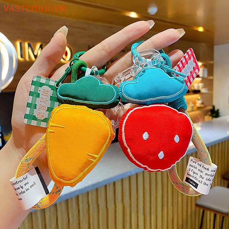 Dây Vải Mềm Treo Móc Khóa / Túi Xách Hình Trái Cây Dễ Thương