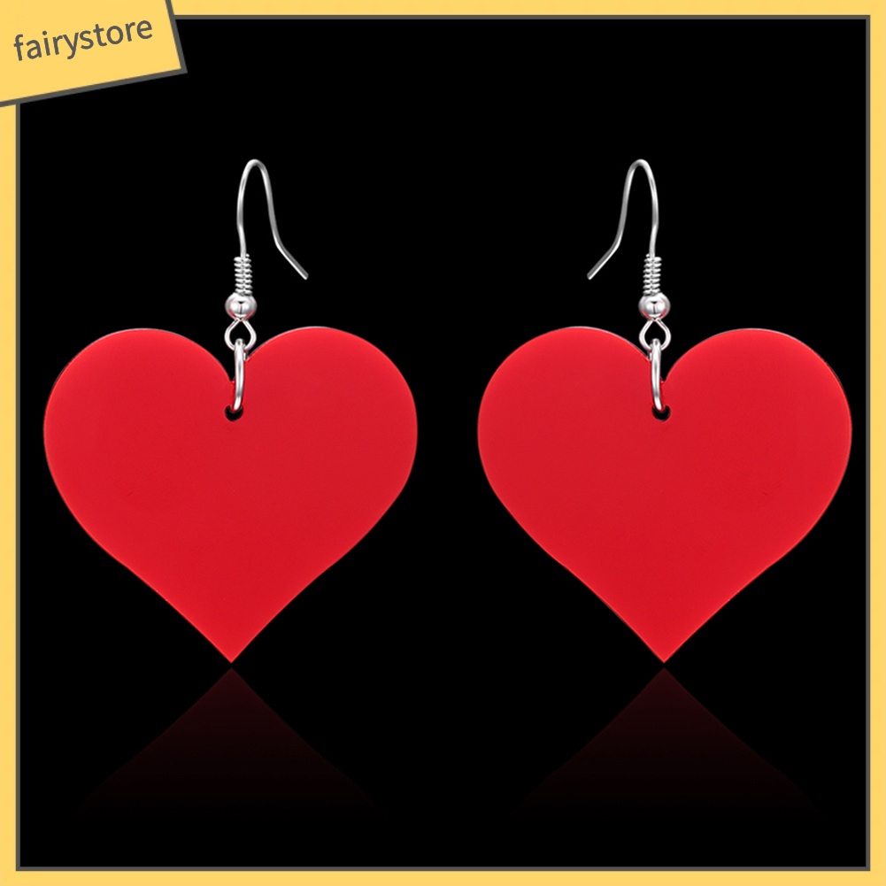 Bông Tai Acrylic Hình Trái Tim Thời Trang Dành Cho Nữ