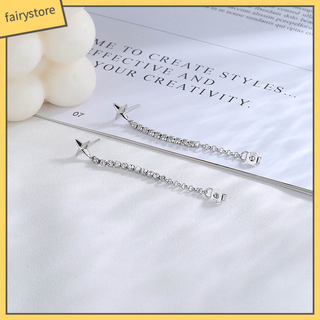 1 Đôi Bông Tai Hình Ngôi Sao Đính Đá Lấp Lánh Thời Trang Dành Cho Nữ