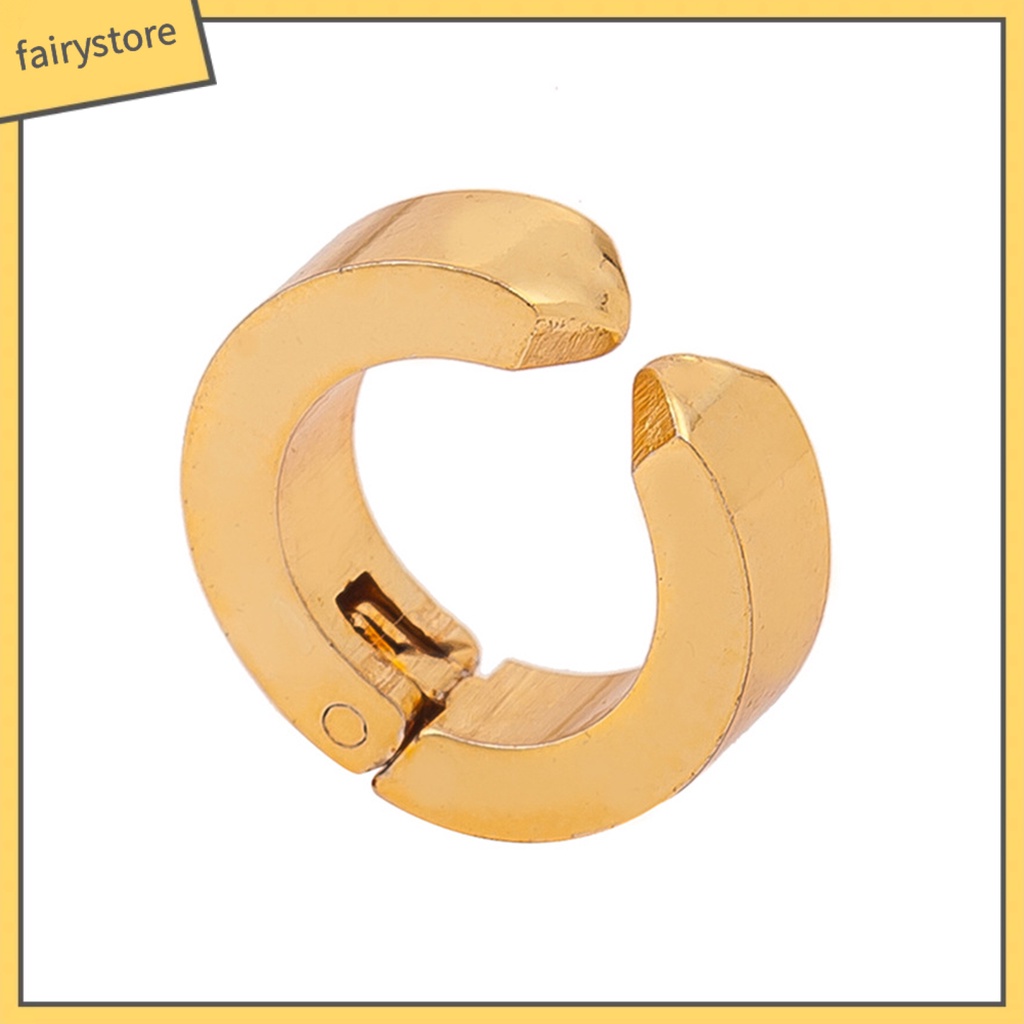 [FRO] 1 Khuyên Tai Dạng Kẹp Hình Tròn Màu Trơn Trang Trí Phong Cách Punk Bền Bỉ Không Gây Dị Ứng Phong Cách Hàn Quốc Thích Hợp Làm Quà Tặng