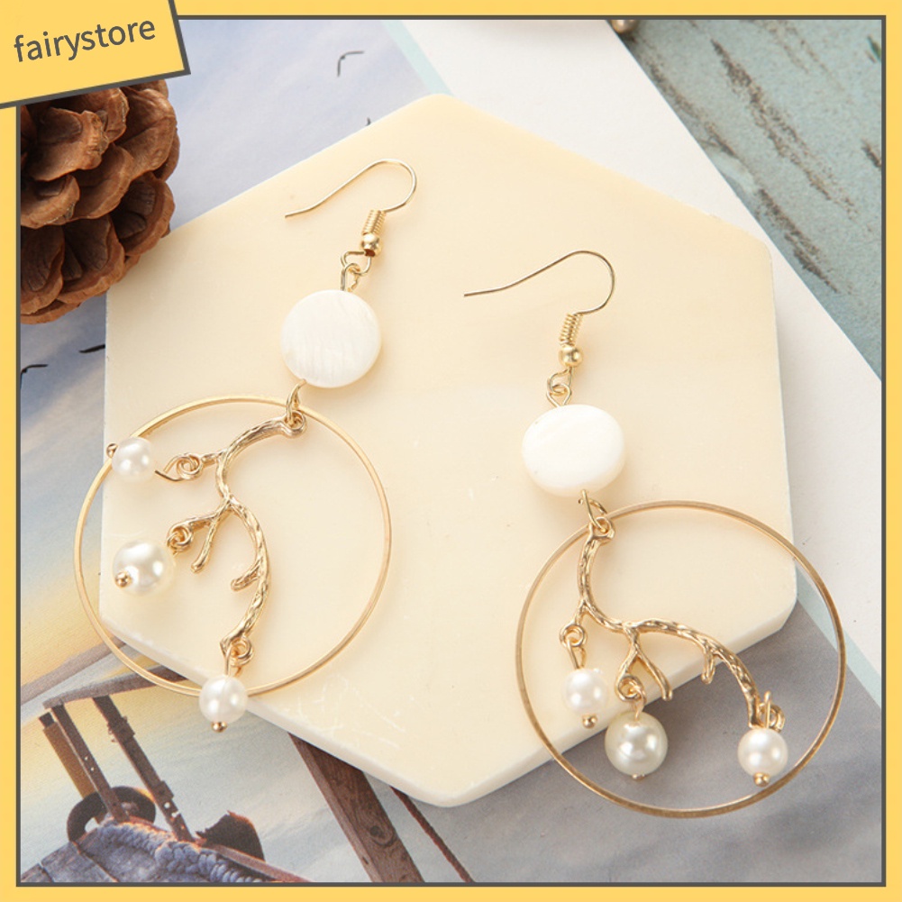 Bông Tai Ngọc Trai Giả Hình Tròn Thời Trang Dành Cho Nữ