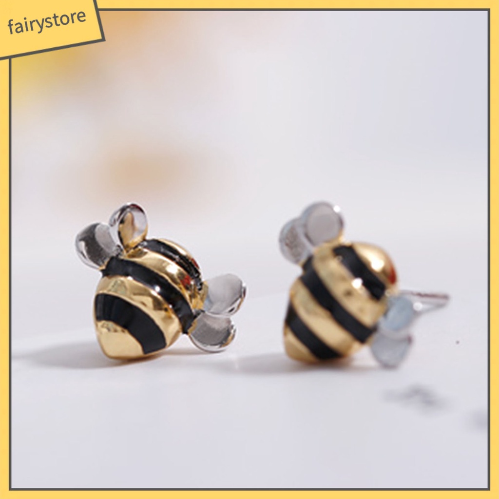 Bộ Trang Sức Vòng cổ / Bông Tai Hình Ong Xinh Xắn Cho Nữ