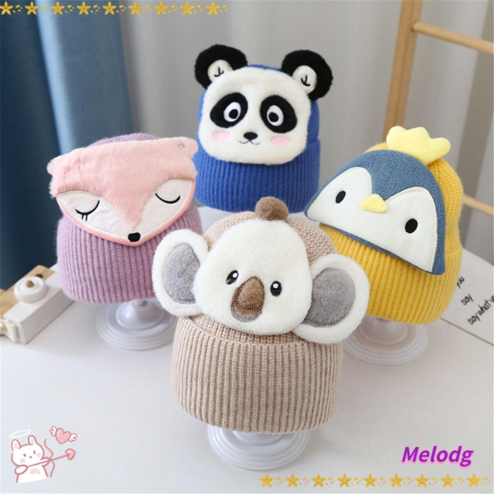 Mũ Beanie Mềm Mại In Họa Tiết Thú Dễ Thương Thời Trang Mùa Đông Cho Bé Trai Và Gái